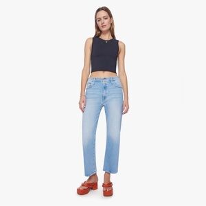 MOTHER Sky Blue Wide Leg Jeans